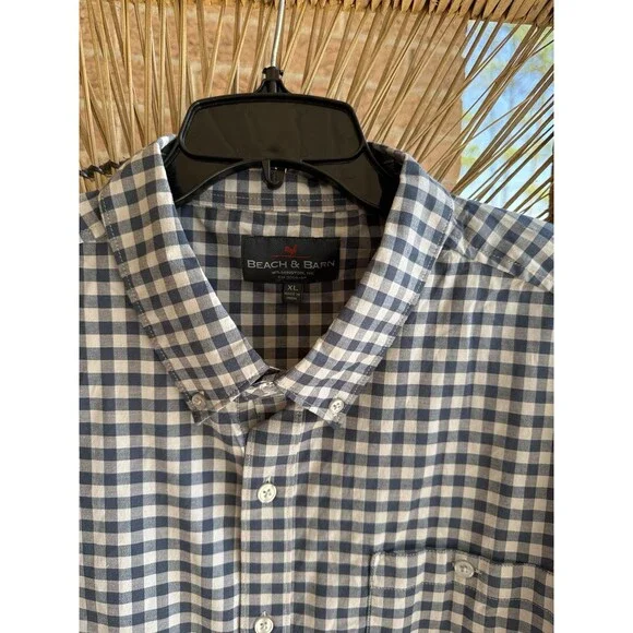 Beach & Barn Button Down Long Sleeve Shirt XL Gray New With Tags - Picture 3 of 7